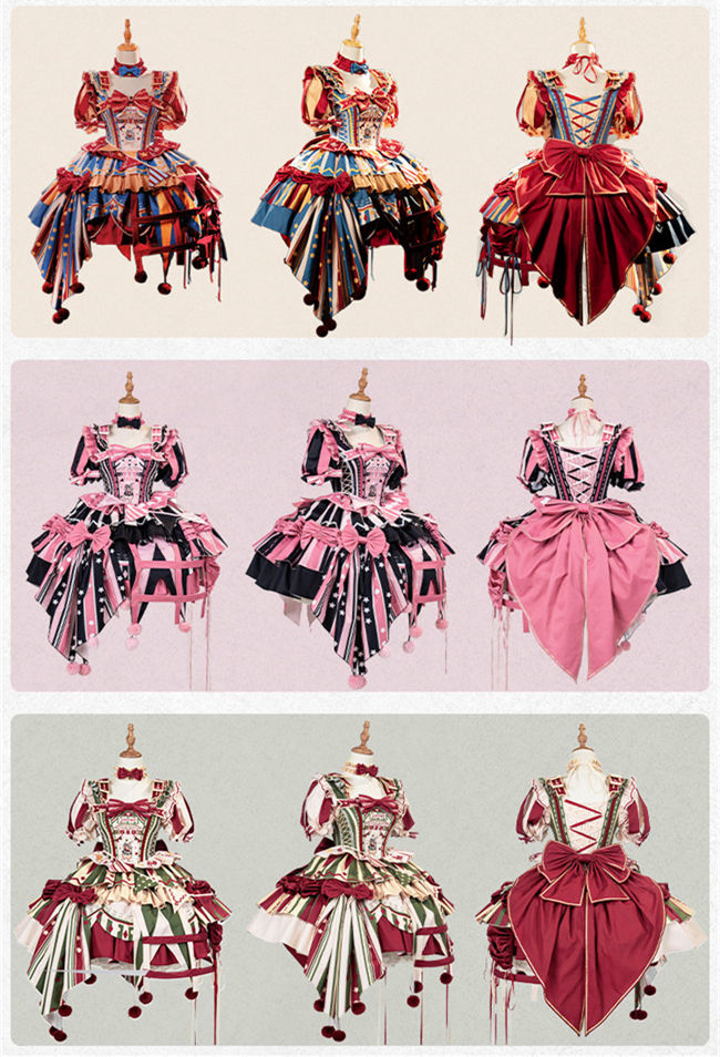 Circus Fairy Tale Super Sweet Lolita Dress, Choker and Ribbon