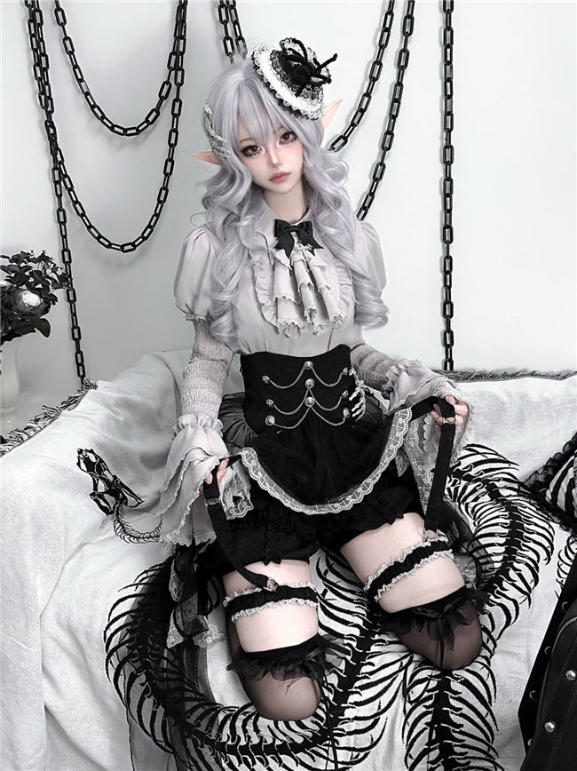 Dark Black Halloween Ouji Lolita Set Size S In Stock