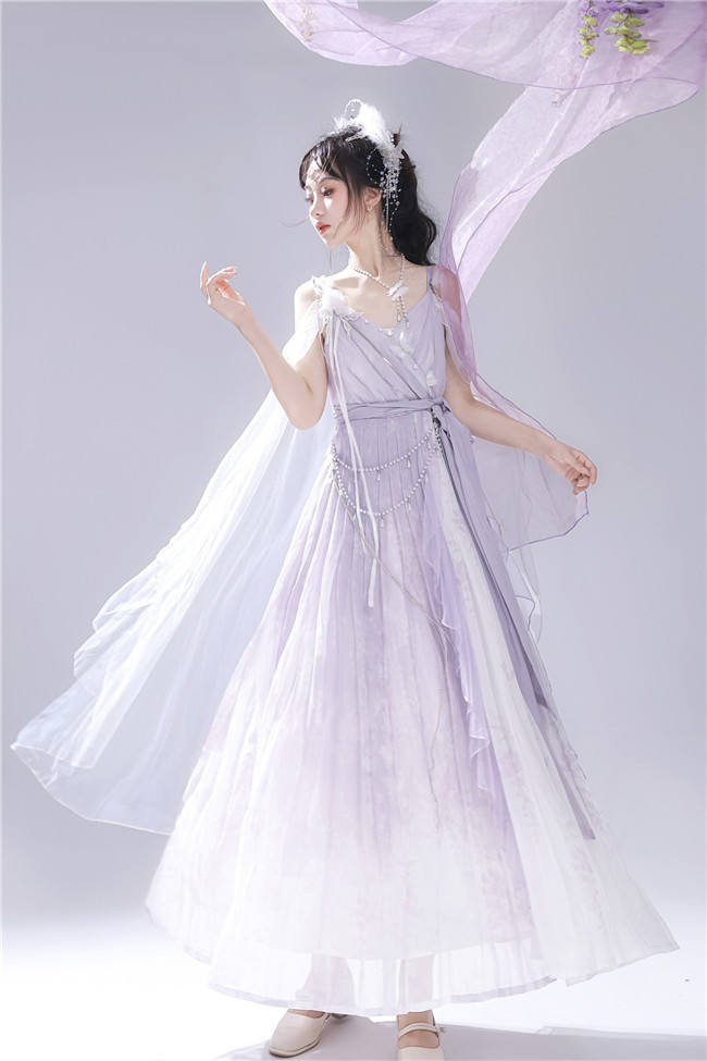 Chinese Han Style Purple Fairy Dress