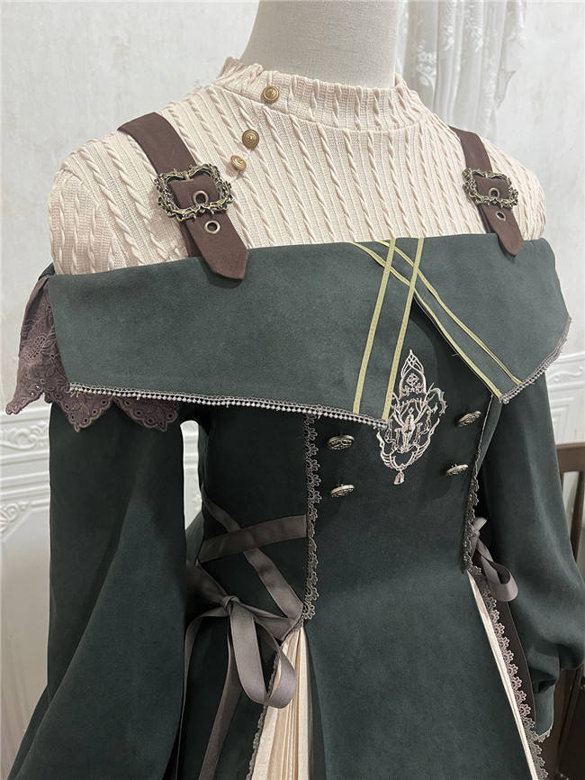 Traveler Off Shoulder Long Sleeves Lolita Dress and Blouse