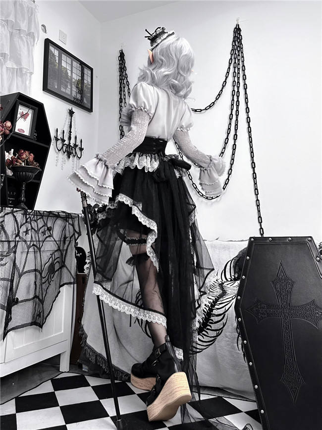 Dark Black Halloween Ouji Lolita Set Size S In Stock