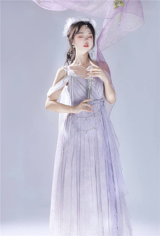 Chinese Han Style Purple Fairy Dress