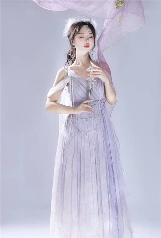 Chinese Han Style Purple Fairy Dress