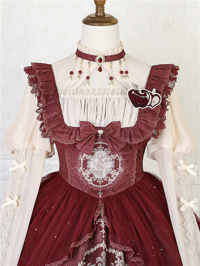 Mystery Land Bunny Print Classic Lolita Dress and Blouse