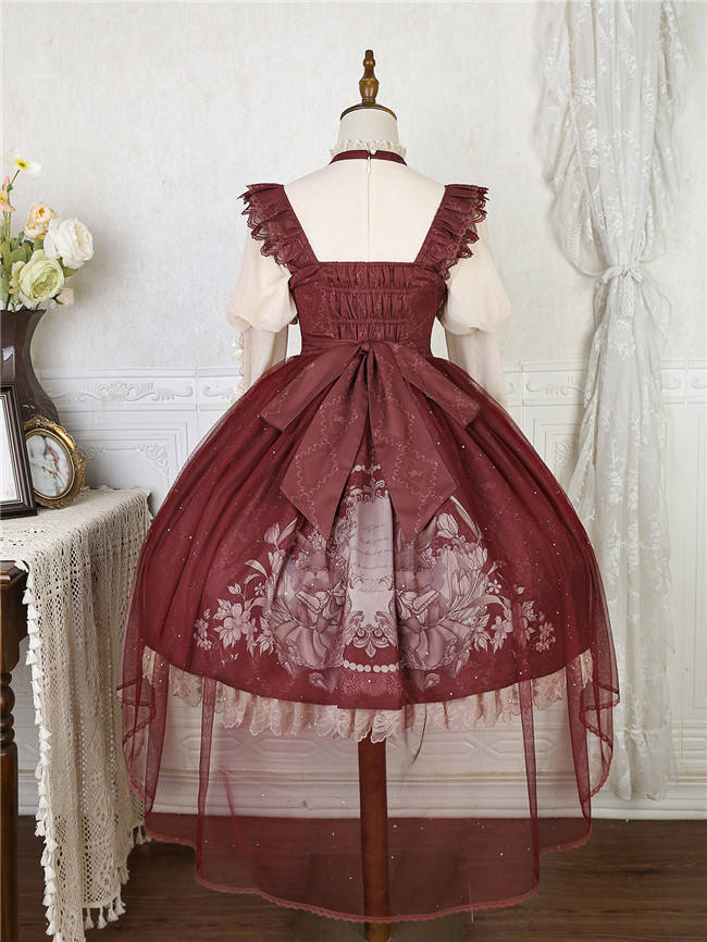 Mystery Land Bunny Print Classic Lolita Dress and Blouse