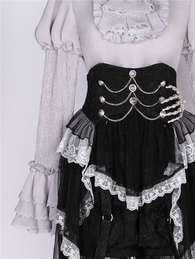 Dark Black Halloween Ouji Lolita Set Size S In Stock