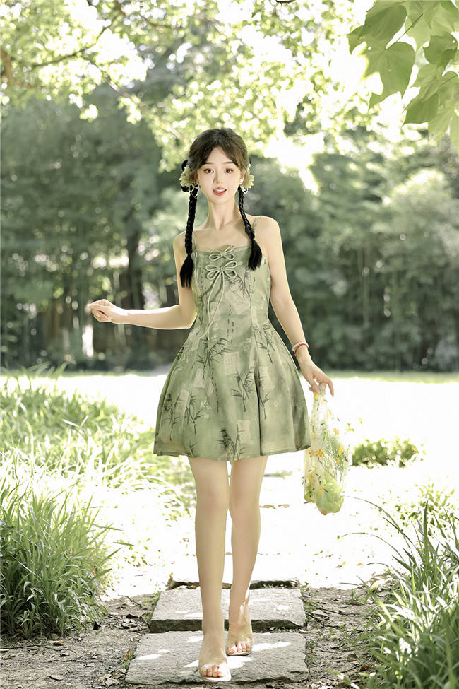 Bamboo Poetry Han Style Jumper Dress and Bolero