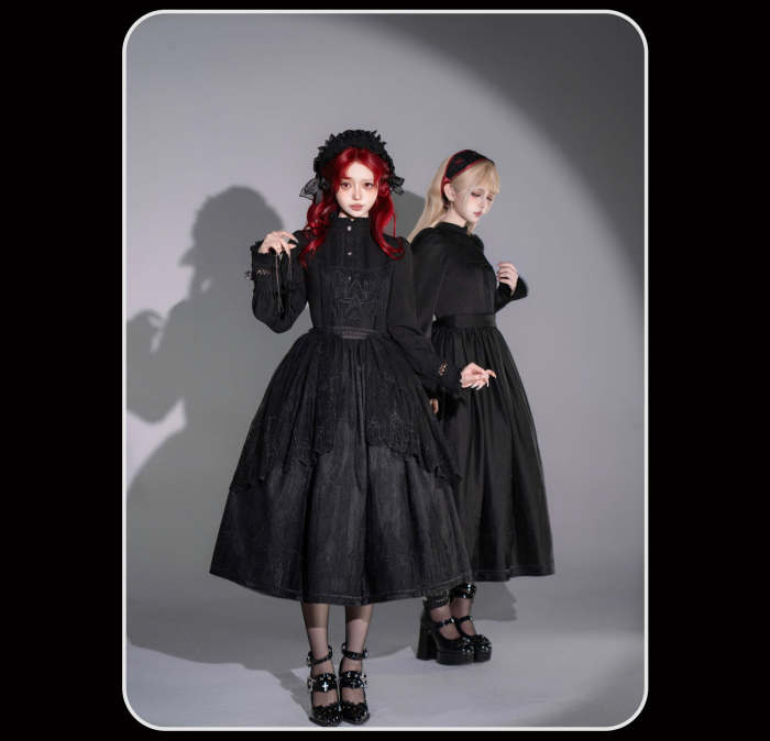 Susin ~Mass of Bone~ Gothic Embroidery Assymtrical Apron