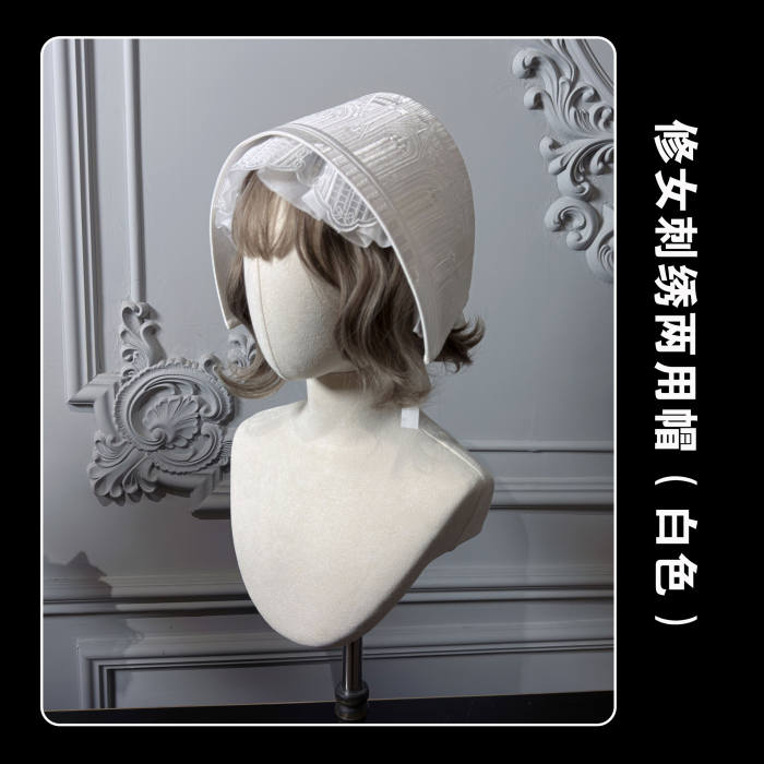 Susin ~Mass of Bone~ Gothic Lolita Hat Headbelt and Heart Brooch