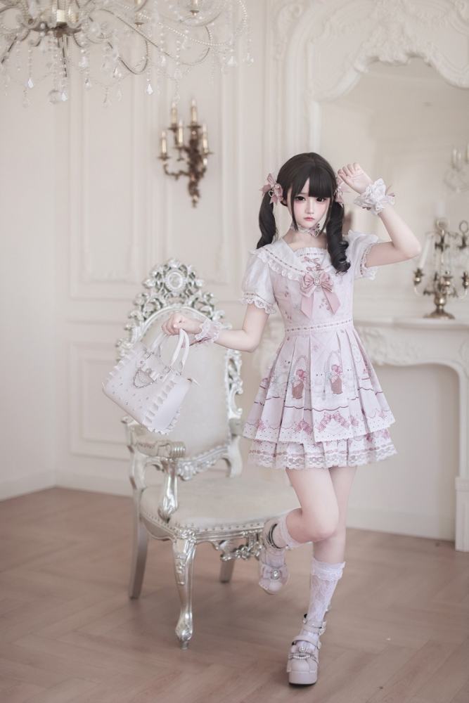 Ekomi ~Strawberry Rabbit~ Jirai Kei Dress and Skirt