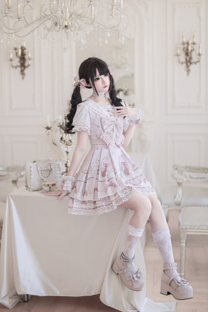 Ekomi ~Strawberry Rabbit~ Jirai Kei Dress and Skirt