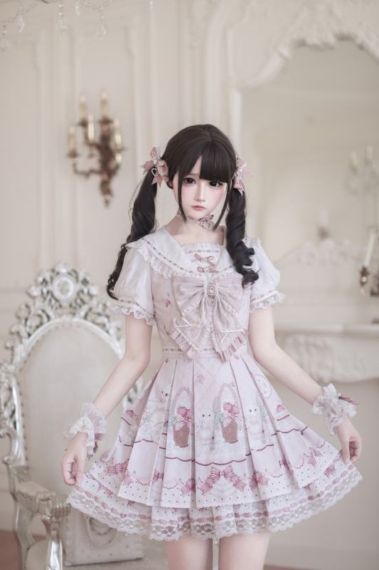 Ekomi ~Strawberry Rabbit~ Jirai Kei Dress and Skirt