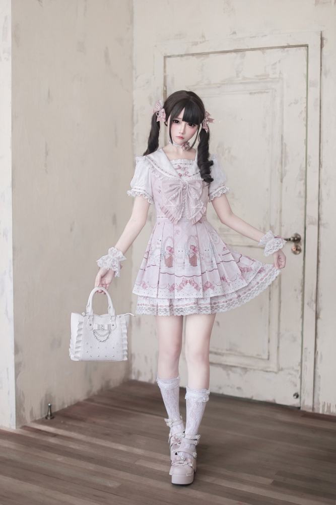 Ekomi ~Strawberry Rabbit~ Jirai Kei Dress and Skirt