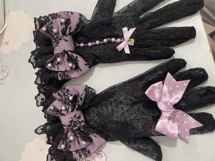 Lacework Bowknot Sweet Lolita Gloves 7 Colors