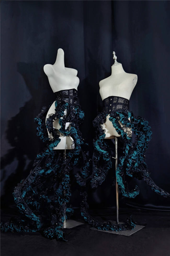 Cthulhu Tentacle Shape Adjustable Petticoat and OP Dress