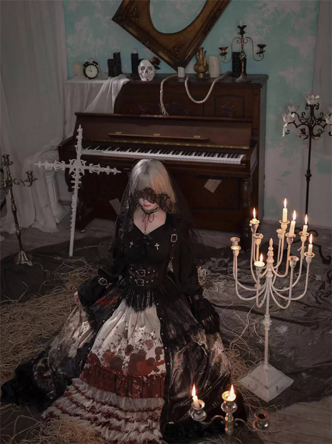 Heretic Nun Dark Gothic Halloween Lolita Dress Set Limited QTY Pre-order
