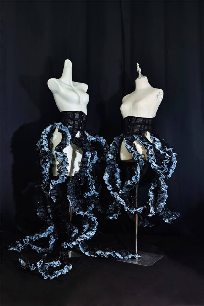 Cthulhu Tentacle Shape Adjustable Petticoat and OP Dress