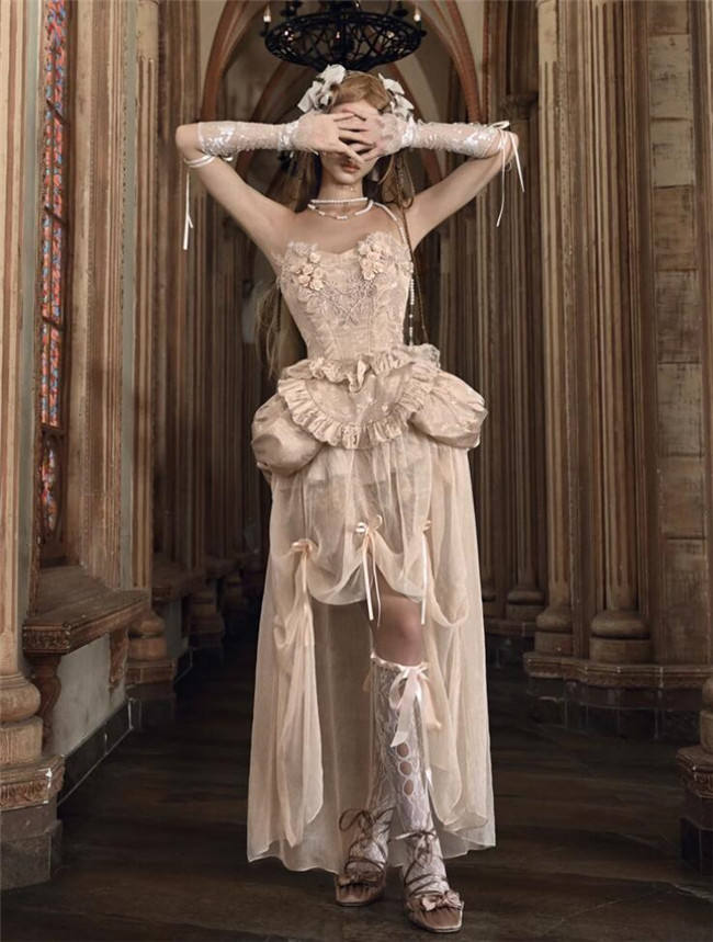 Blood Supply Broken Ballet Rococo Fishbone Corset and Chiffon Skirt