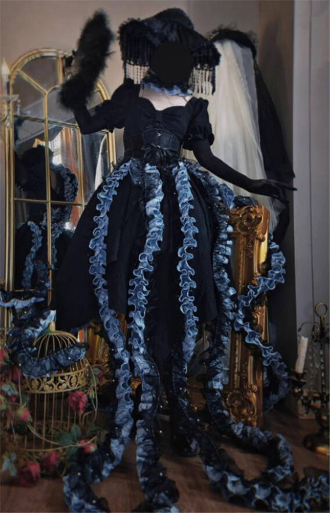 Cthulhu Tentacle Shape Adjustable Petticoat and OP Dress