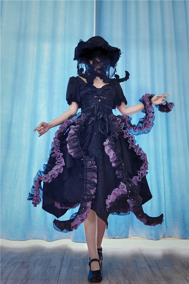 Cthulhu Tentacle Shape Adjustable Petticoat and OP Dress