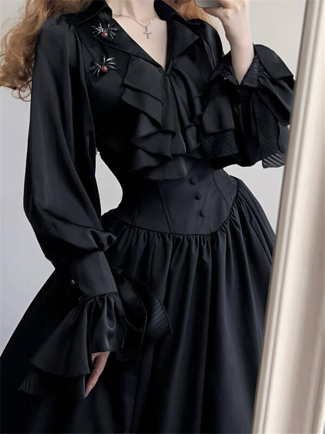 Daydream Fishbone Lolita Skirt, Blouse and Necktie