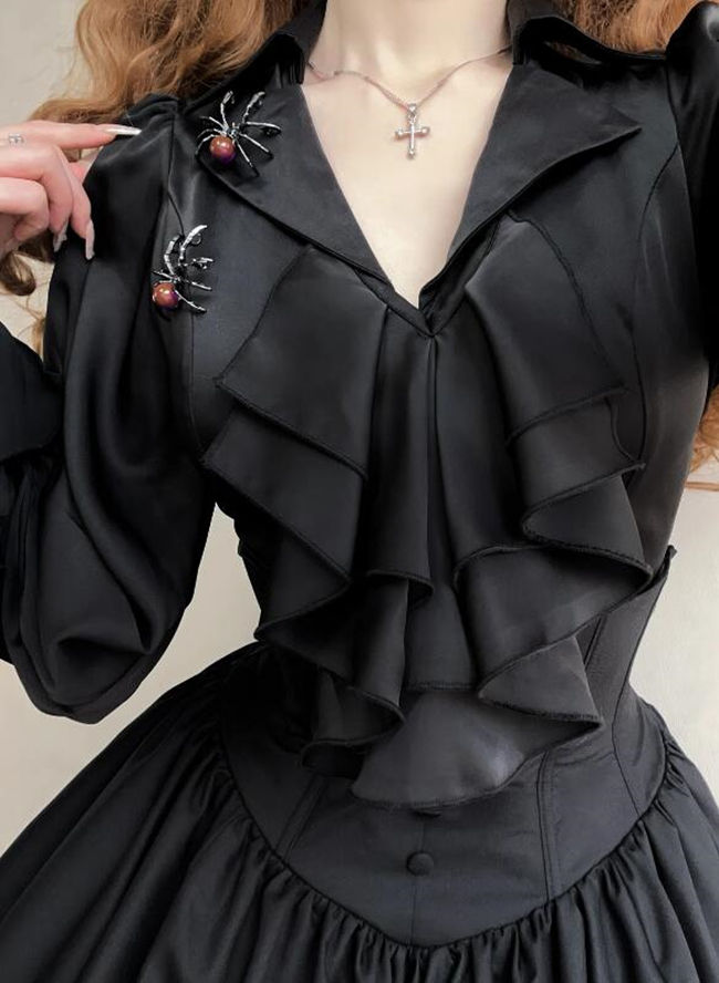 Daydream Fishbone Lolita Skirt, Blouse and Necktie