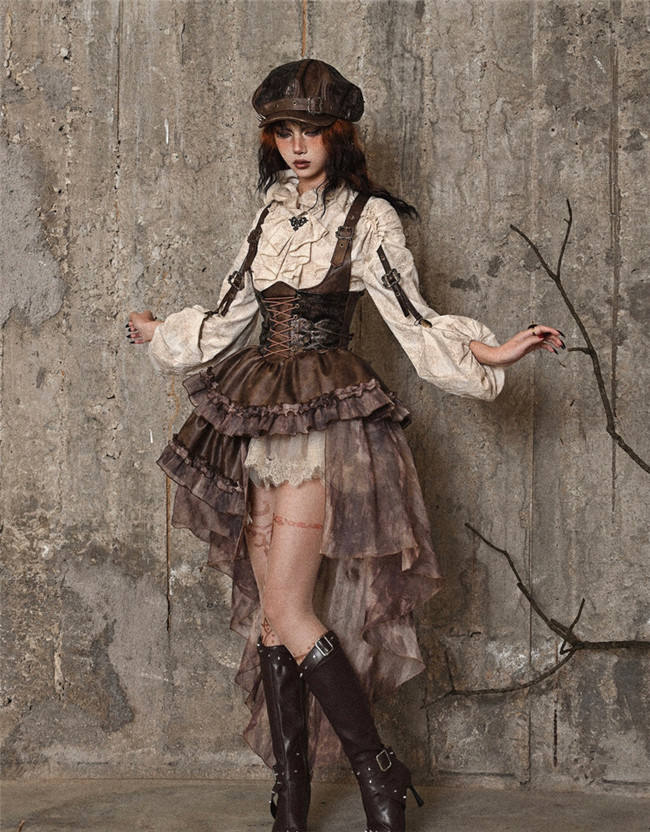 Blood Supply Journey into Exile Steampunk Dress, Blouse