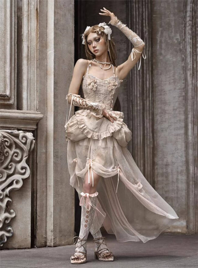 Blood Supply Broken Ballet Rococo Fishbone Corset and Chiffon Skirt