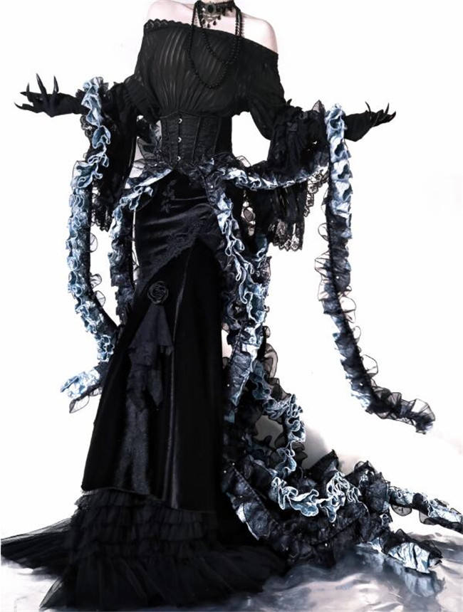 Cthulhu Tentacle Shape Adjustable Petticoat and OP Dress