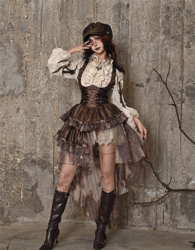 Blood Supply Journey into Exile Steampunk Dress, Blouse