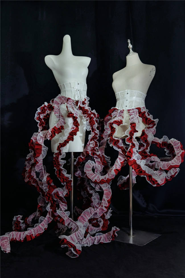 Cthulhu Tentacle Shape Adjustable Petticoat and OP Dress
