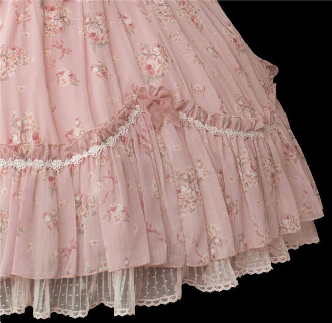 Rose Print Classic Lolita One Piece