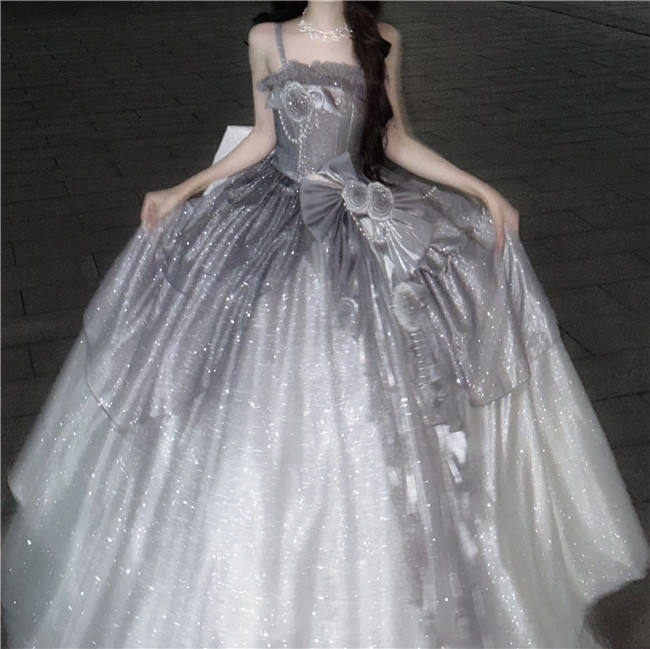 Milky Way Blue Lolita Wedding Dress