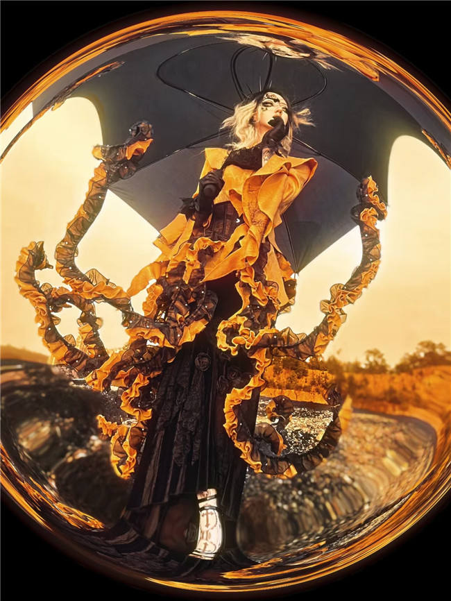 Cthulhu Shape Fake Collar OP and Blouse
