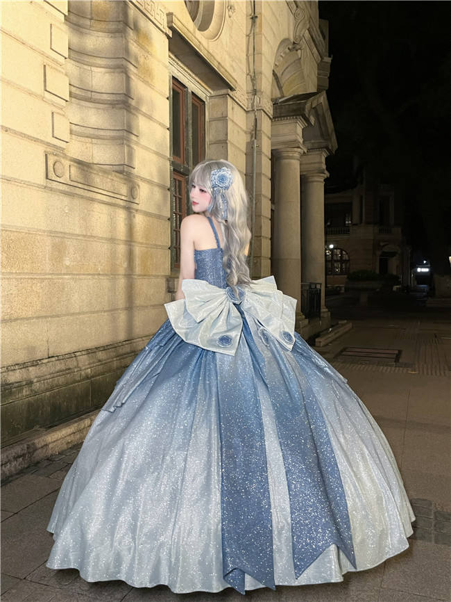 Milky Way Blue Lolita Wedding Dress