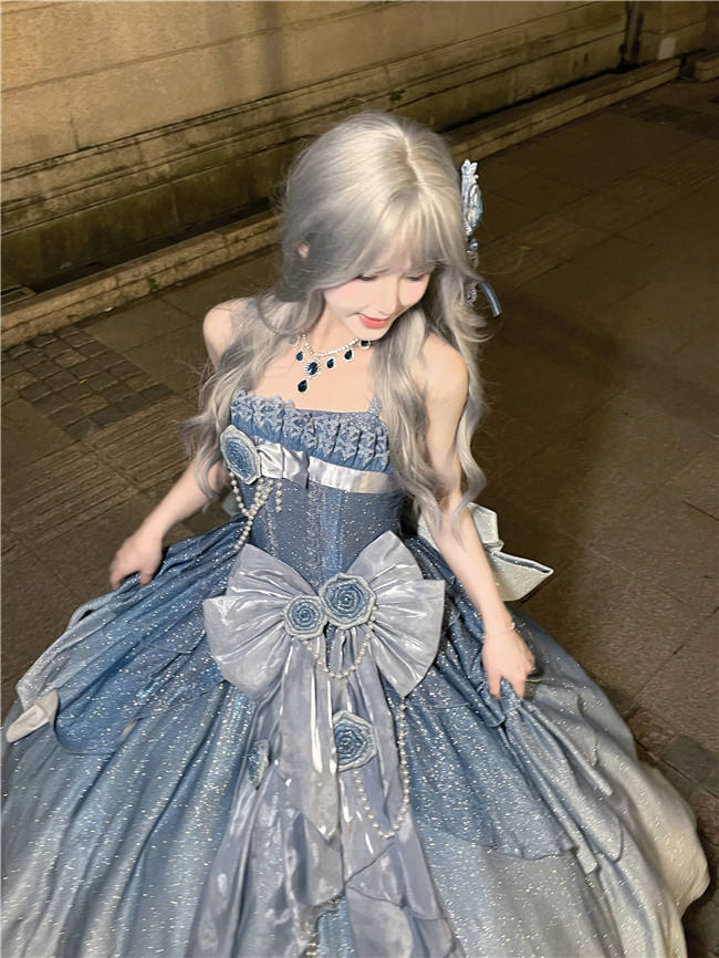 Milky Way Blue Lolita Wedding Dress