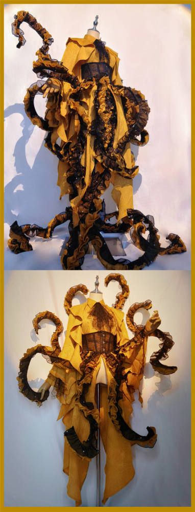 Cthulhu Shape Fake Collar OP and Blouse