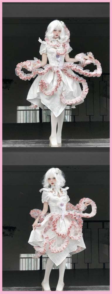 Cthulhu Shape Fake Collar OP and Blouse