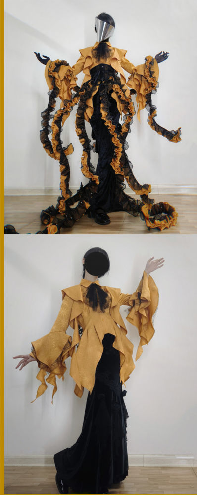 Cthulhu Shape Fake Collar OP and Blouse