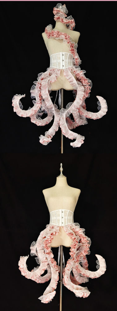 Cthulhu Shape Fake Collar OP and Blouse