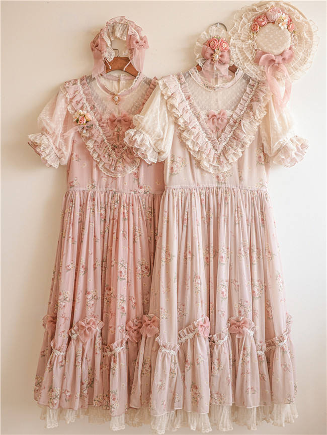 Rose Print Classic Lolita One Piece