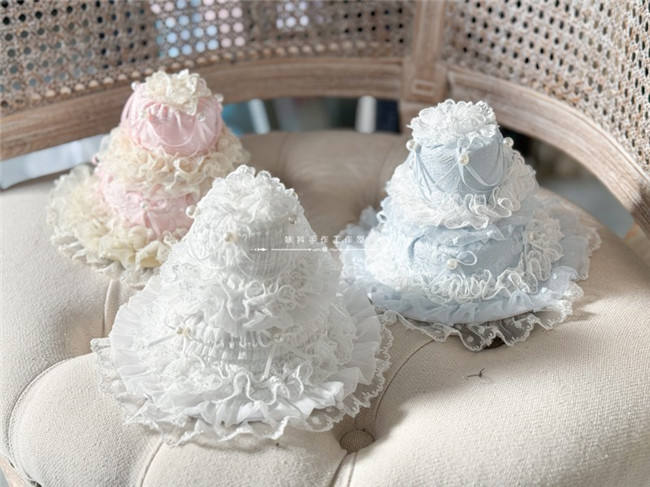 Handmade Lace Cake Hat 2 Wear Ways