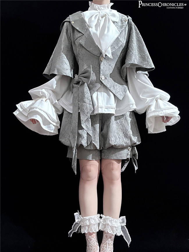 Princess Chronicles Gray Ouji Fashion Blouse, Vest, Pants and Coat