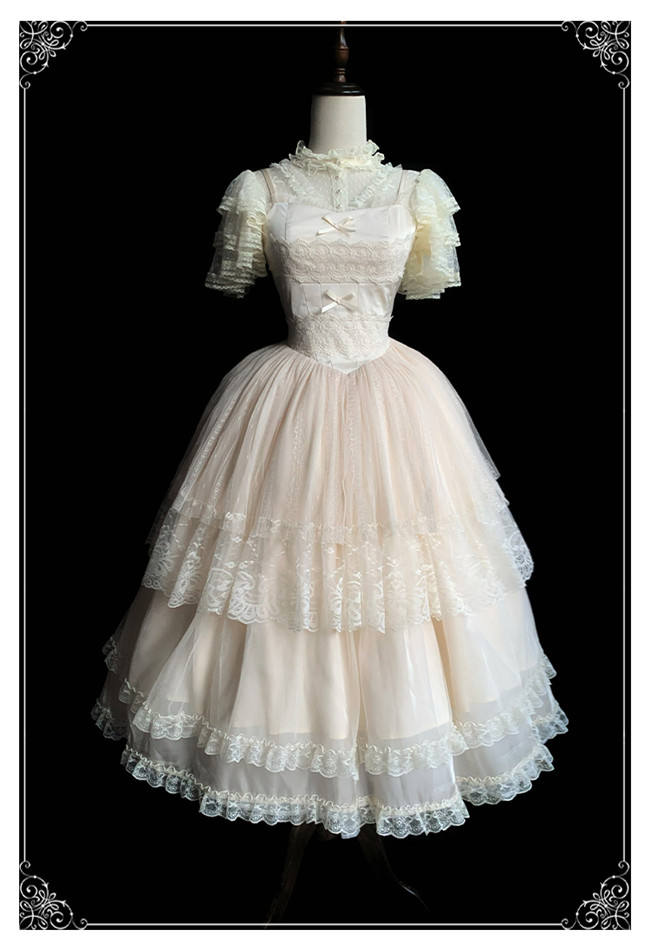 Withpuji Ivory Tower Classic Lolita Dress and Accessories