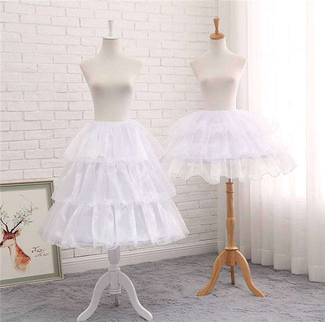 50-70cm Diamond Tulle Fishbone Lolita Petticoat Adjustable Length and Shape