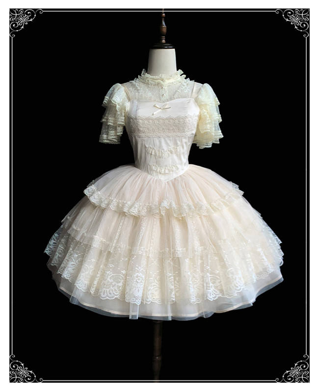 Withpuji Ivory Tower Classic Lolita Dress and Accessories