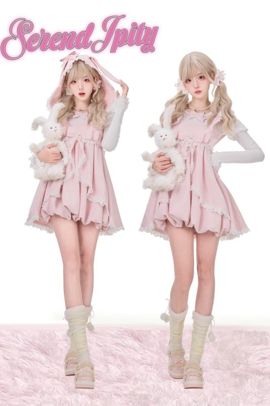 Serendipity ~Bunny Dream~ Retro Girly Salopette and Knitted Top