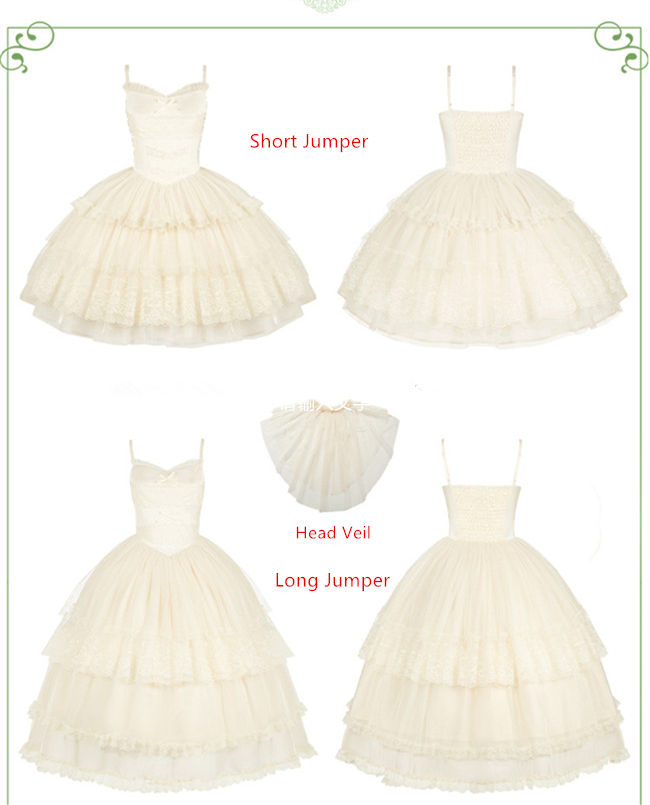 Withpuji Ivory Tower Classic Lolita Dress and Accessories