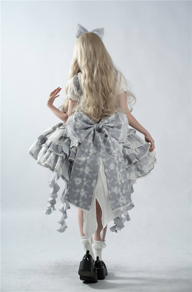 Smoothy Clouds Whale Prints Lolita Jumper Dress Set