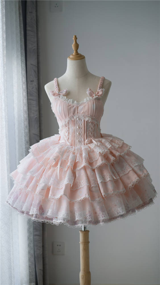 Smoothy Clouds Whale Prints Lolita Jumper Dress Set